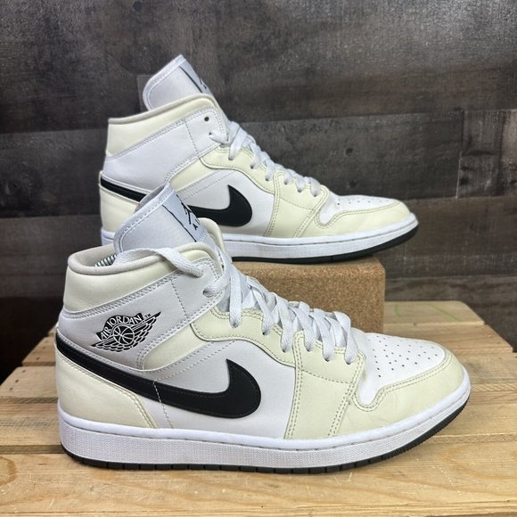 Nike Air Jordan 1 Women's Mid Light Smoke Grey Fog Shoes BQ6472-015 Size 11 - Picture 4 of 8
